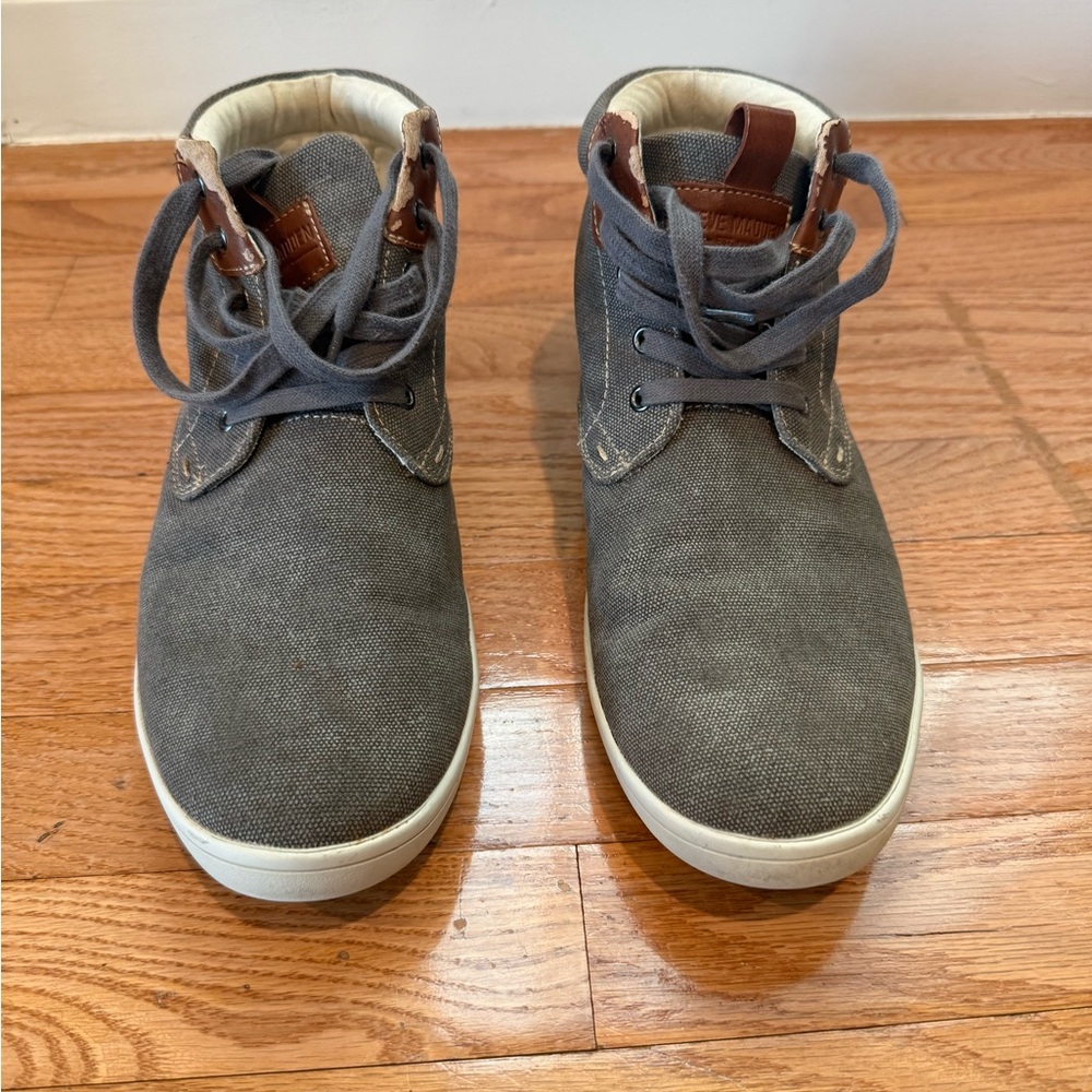 Mens Steve Madden Kenya Low Top Chukka Boots 8 M Gray Lace Up grey Casual Shoes